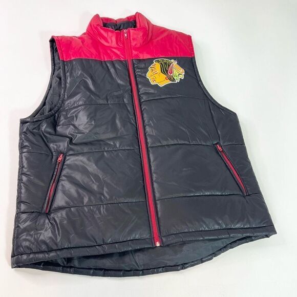 Mitchell & Ness Vest Mens 3XL Multicolor Chicago Blackhawks Vintage Hockey
